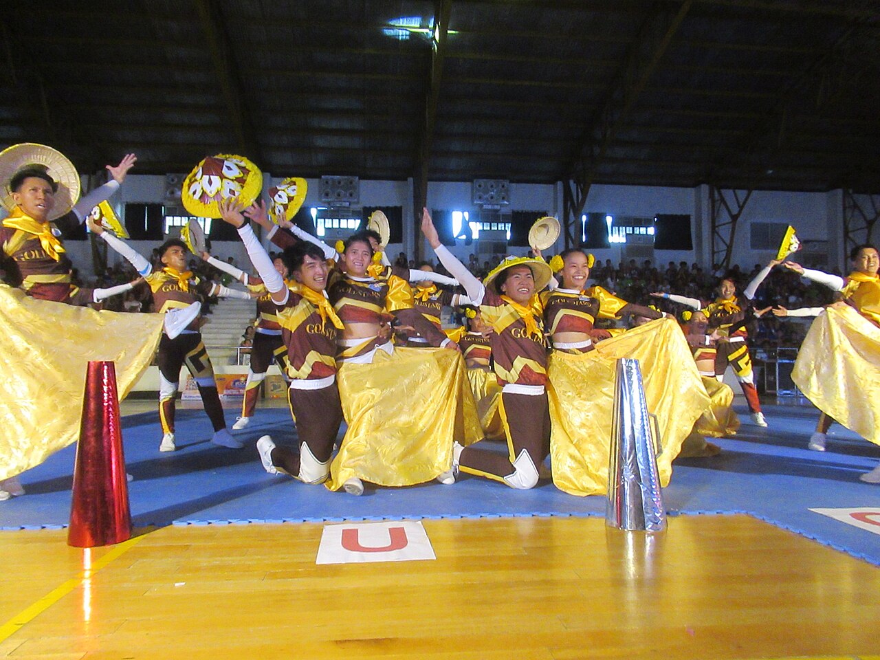 Polytechnic University of the Philippines Santa Maria student cheerleaders at Baliwag Star Arena in April 2024.
