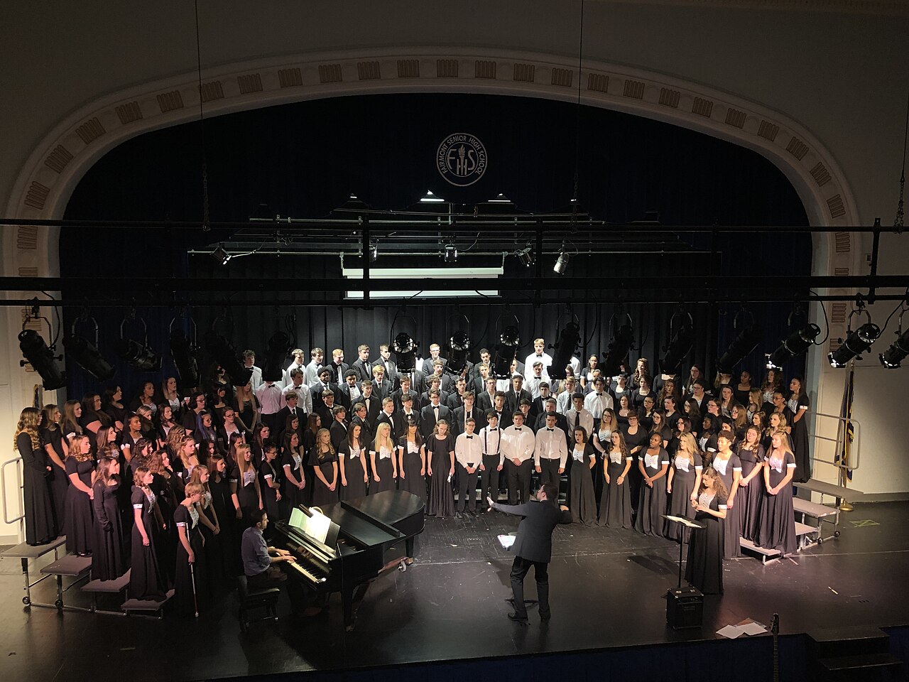 Fairmont Senior’s choir performing in a concert in December 2018.