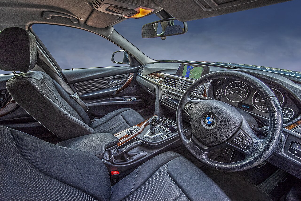 A BMW 3 Series cabin, photographed by David James.