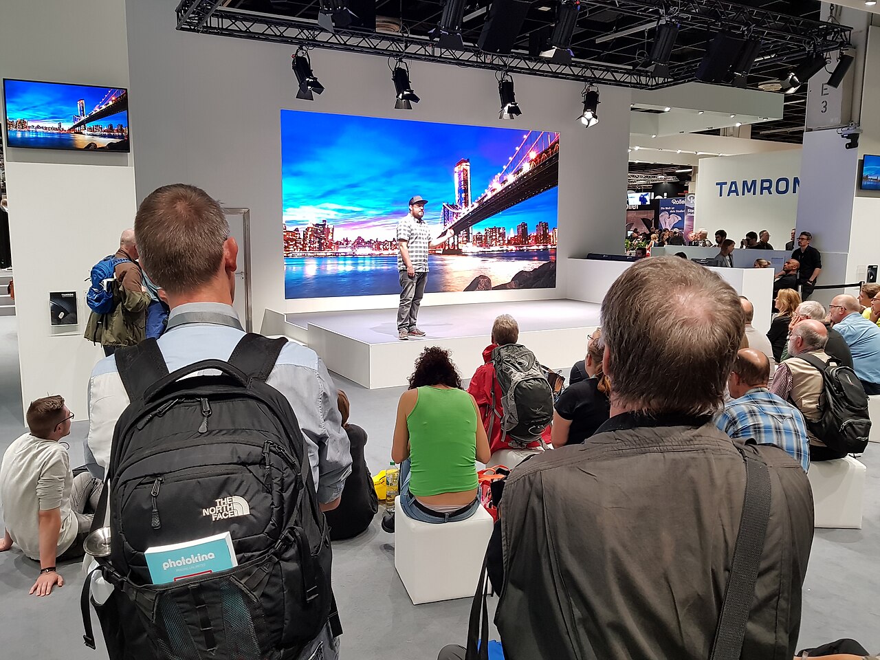 A photography presentation at Photokina in 2018.