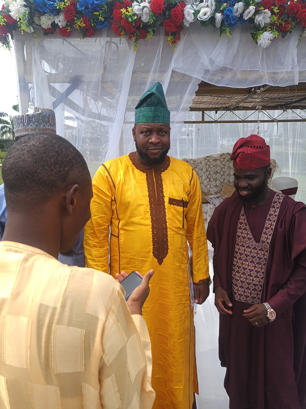 Guests at a wedding reception in Abuja, Nigeria.